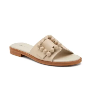 CIABATTINA IN PELLE CON FIBBIA IN TINTA FRAU DONNA