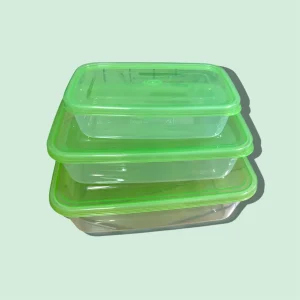 Set 3 contenitori rettangolari