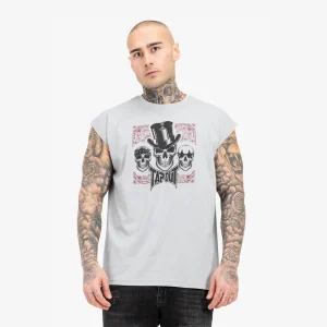 Smanicata Tapout Skull Tank Grigio