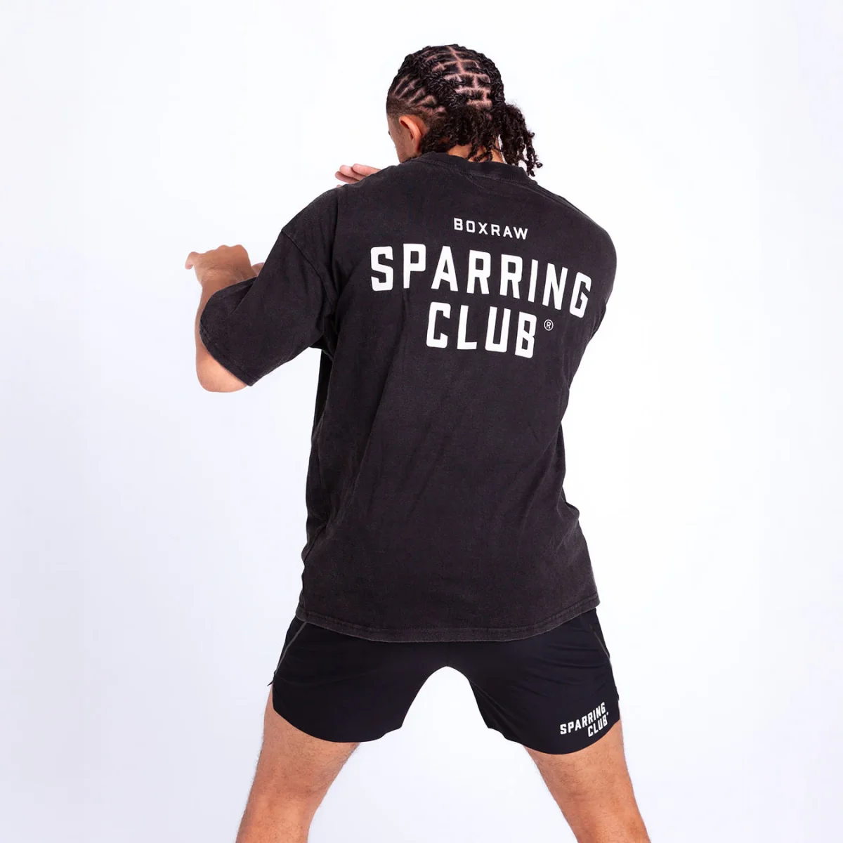 T-shirt Boxraw Sparring Club Oversize Nero