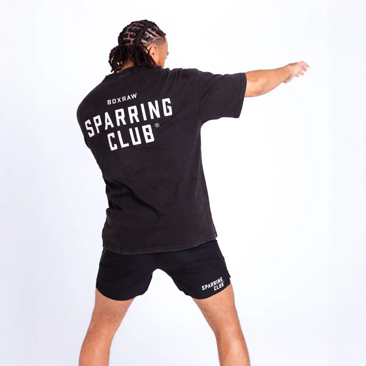 T-shirt Boxraw Sparring Club Oversize Nero - immagine 7