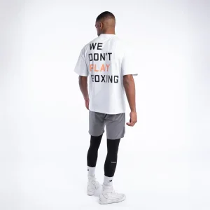 T-shirt Boxraw We Don't Play Boxing Oversize Bianco