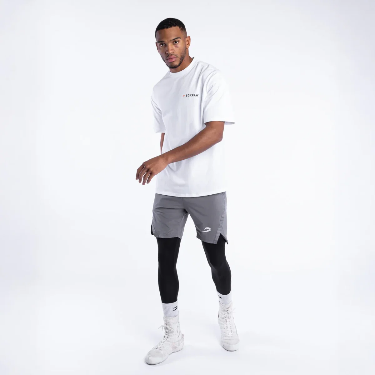 T-shirt Boxraw We Don't Play Boxing Oversize Bianco - immagine 4