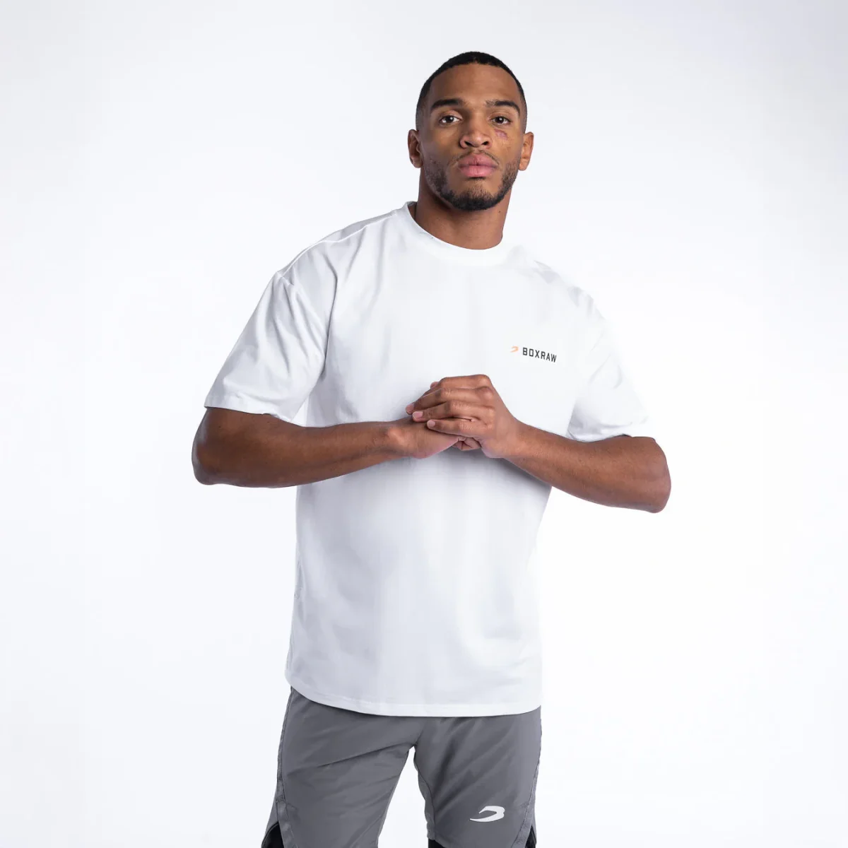 T-shirt Boxraw We Don't Play Boxing Oversize Bianco - immagine 5