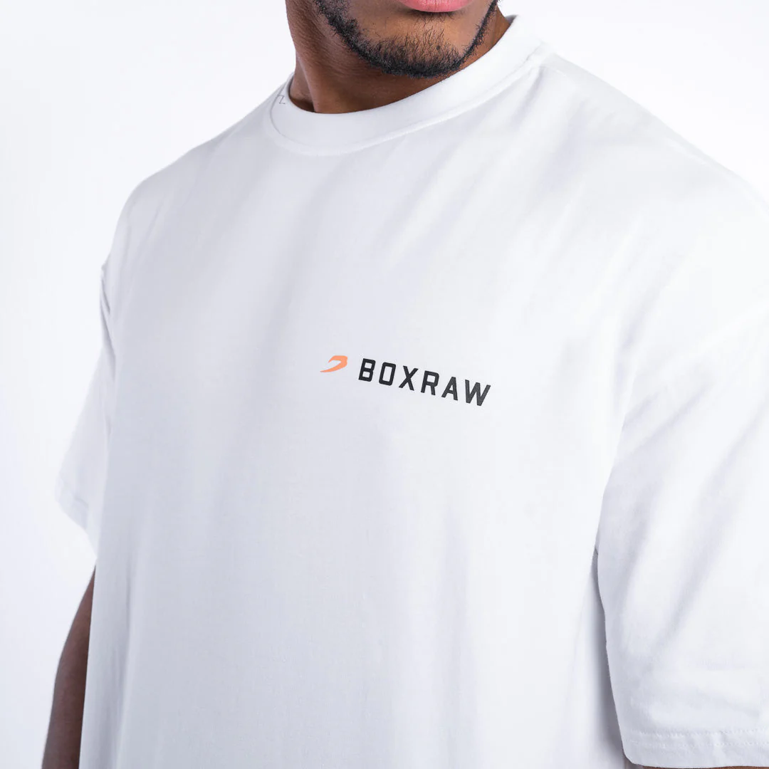 T-shirt Boxraw We Don't Play Boxing Oversize Bianco - immagine 8