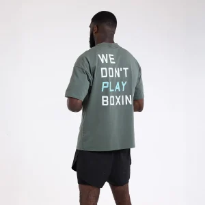 T-shirt Boxraw We Don't Play Boxing Oversize Verde