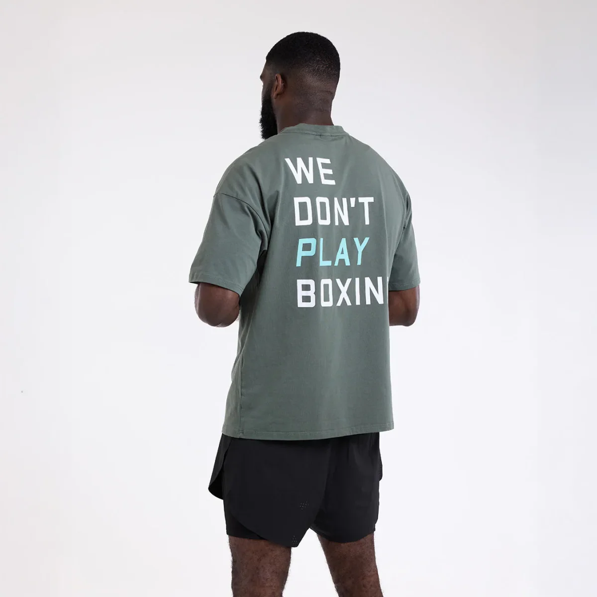 T-shirt Boxraw We Don't Play Boxing Oversize Verde