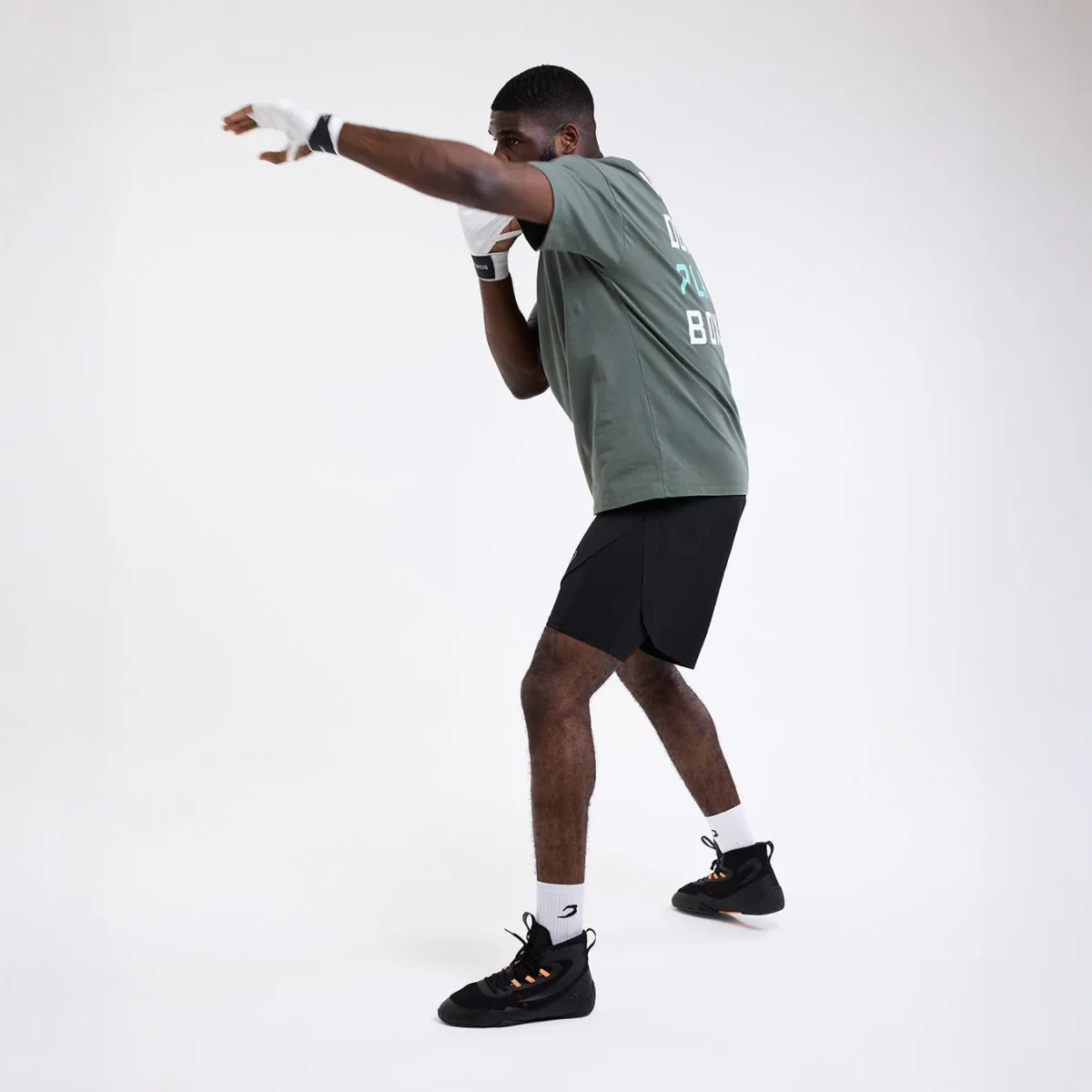 T-shirt Boxraw We Don't Play Boxing Oversize Verde - immagine 4