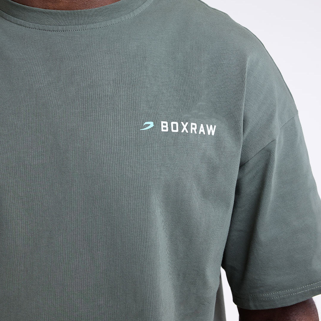 T-shirt Boxraw We Don't Play Boxing Oversize Verde - immagine 8