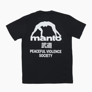 T-shirt Manto SOCIETY Nero-bianco