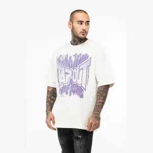 T-shirt Tapout Oversize CF Tee Bianco