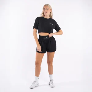 T-shirt donna Boxraw We Don't Play Boxing Crop Nero