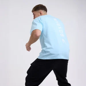 T-shirt Boxraw Lineal Oversize Azzurro