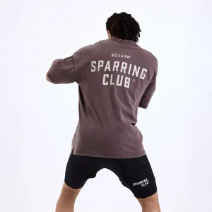 T-shirt Boxraw Sparring Club Oversize Marrone