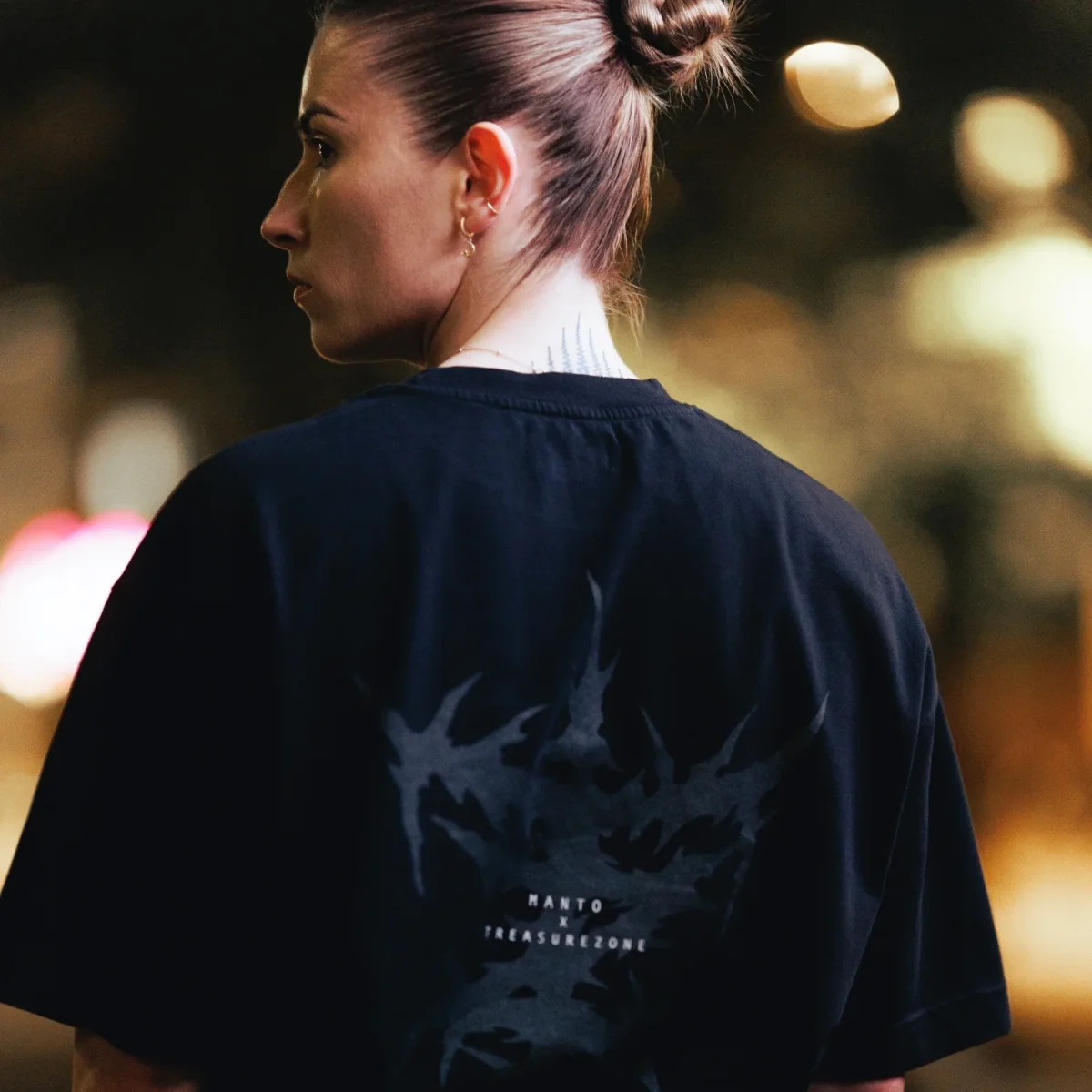 T-shirt oversize Manto Treasure Zone Nero - immagine 9