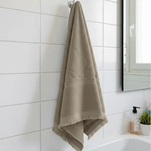 Telo Spugna Jaquard con frange