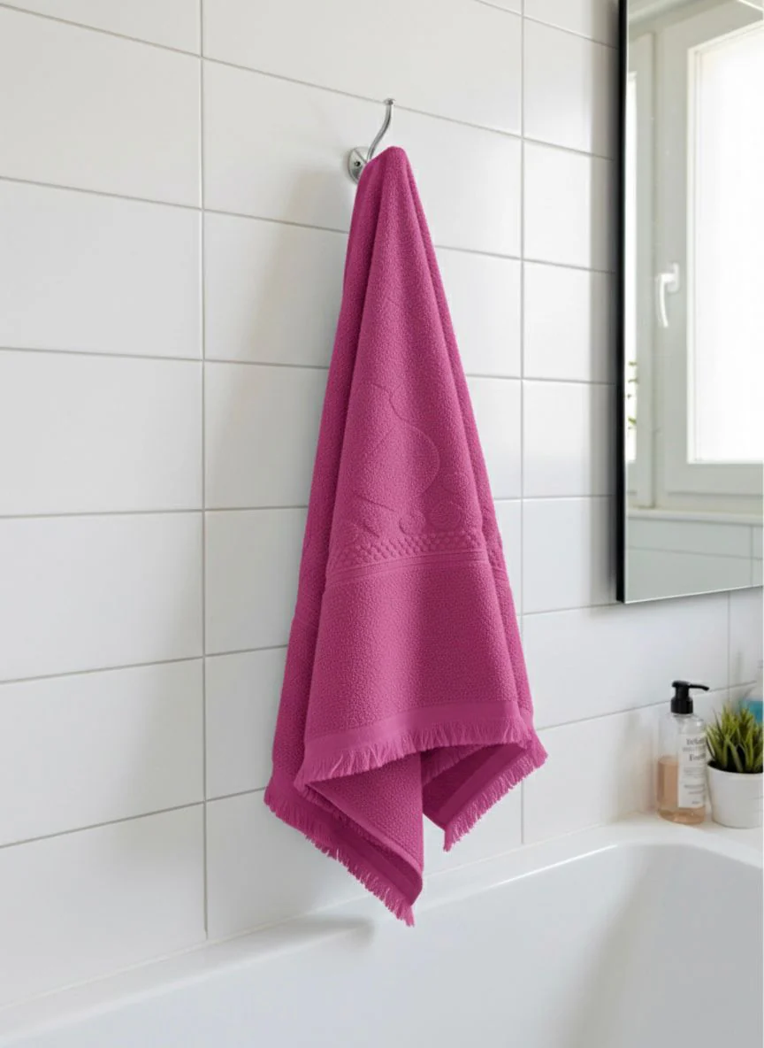 Telo Spugna Jaquard con frange - immagine 4