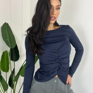 Top in lycra drappeggiato