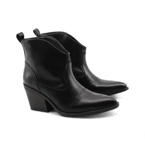 Stivaletto texano nero da donna