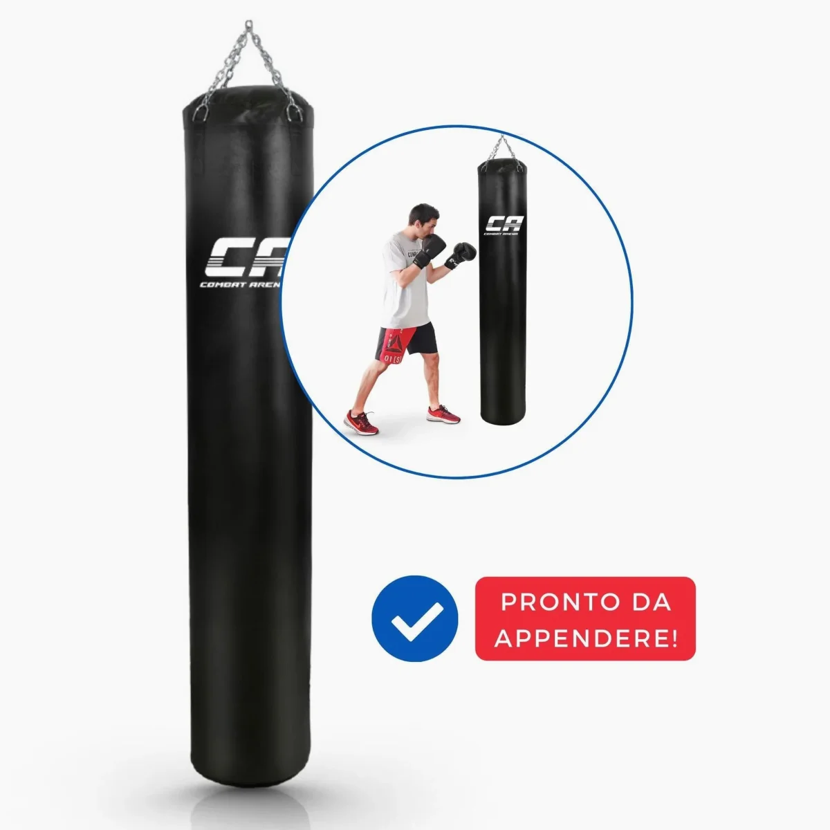 Sacco lungo Combat Arena Training PRO 60 Kg Nero - immagine 5