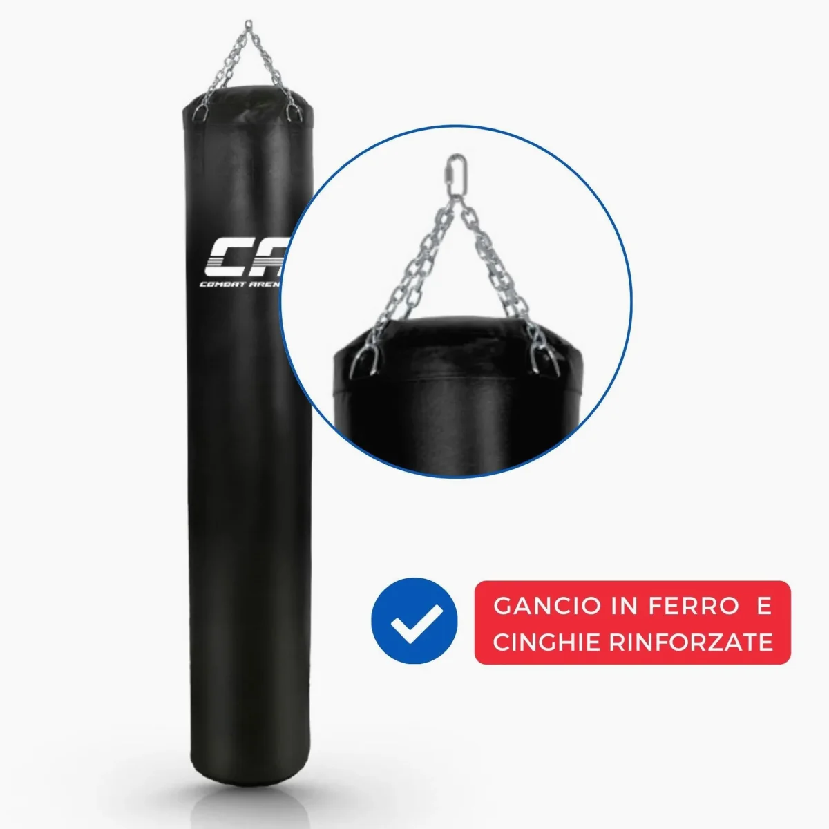 Sacco lungo Combat Arena Training PRO 60 Kg Nero - immagine 6