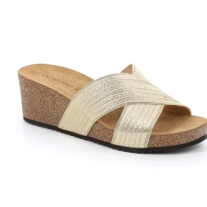 CIABATTA A FASCE INCROCIATE  CON ZEPPA IN SUGHERO ERSI GRUNLAND DONNA