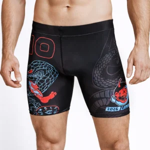 Pantaloncini a compressione Half Sumo Black Mamba Neon