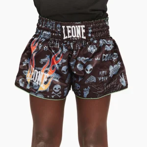 Pantaloncini bambino kick-thai Leone Flames ABJ20