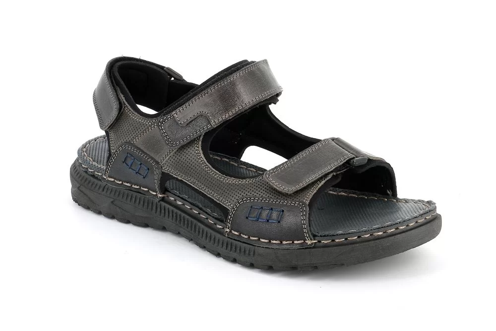 SANDALO SPORTIVO A TRE STRAPPI REGOLABILI GRUNLAND UOMO - immagine 3